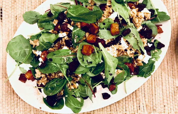 Balsamic Roasted Beet Salad with Goat Cheese